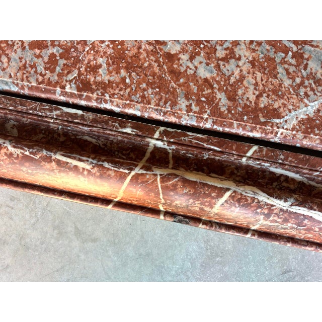 Louis XIV Style Fireplace in Red Campan Marble, 1880s For Sale - Image 15 of 18