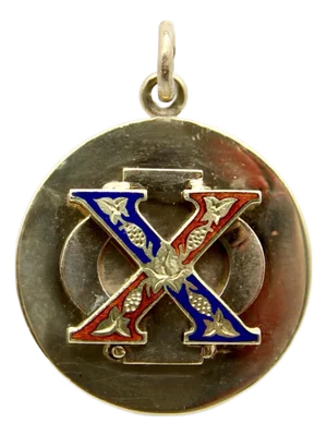 Vintage Cartier 14k Gold Chi Phi Fraternity Medallion Pendant