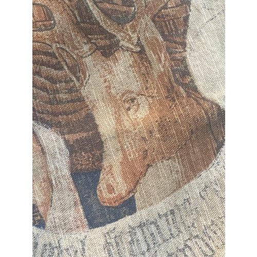 Textile French Aubusson Style Screen-Printed by Hand Tapestry winged Stags, 1950s For Sale - Image 7 of 18