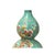 Ceramic Chinese Celadon Green Crackle Ceramic Scenery Graphic Gourd Shape Vase For Sale - Image 7 of 9