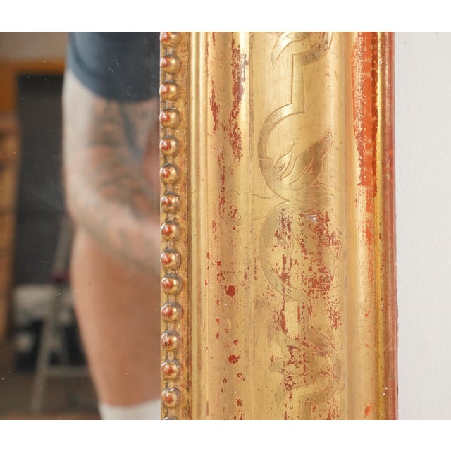 Gold Antique European French Louis Philippe Wall Mirror For Sale - Image 8 of 12