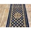 Textile 1800s Blue Navy Geometric Antique Chinese Ningxia Rug 2'2" X 13'10" Handknotted Wool Carpet For Sale - Image 7 of 7