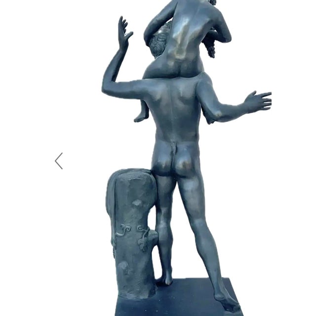 Metal 19th Century Grand Tour Bronze Sculpture of Satyr With Infant Dionysus For Sale - Image 7 of 10