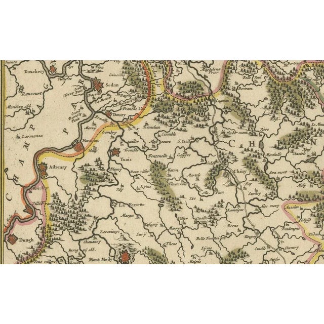 Antique Map of the Duchy of Luxembourg by De Wit, Amsterdam, 1680 For Sale - Image 5 of 11