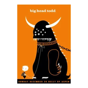 2009 American Concert Poster, Big Head Todd and the Monsters, Belly Up (Monster + Child)