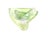 Mid-Century Modern vintage hand blown thick glass bowl with swirling pale green coloring and clear rim, made in Italy....