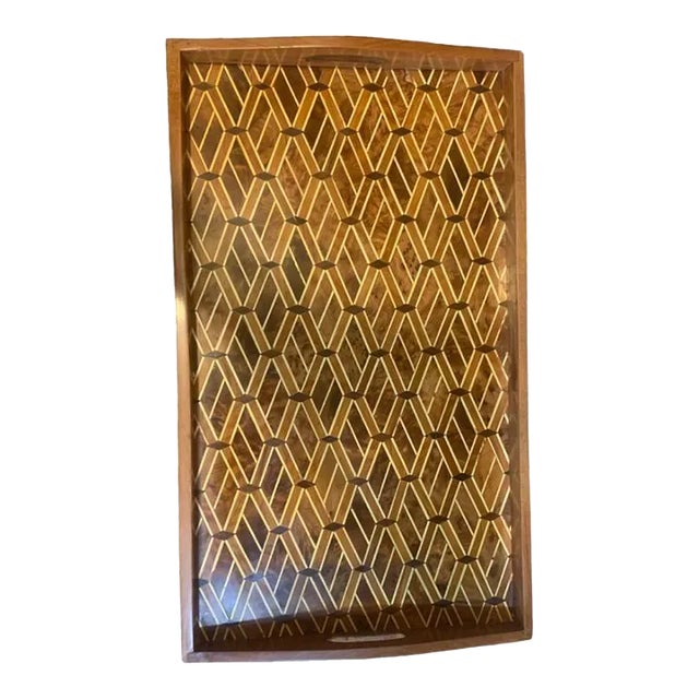 Juniper and Walnut Wood Tray For Sale