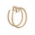 Modern Ladies 14k Rose Gold 10.08ctw Lab Grown Diamond Inside Out Oval Hoop Earrings, Pair For Sale - Image 3 of 8