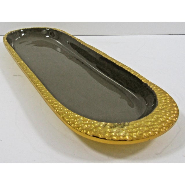 1990s 1990s Nima Oberoi Lunares Cosmos Long Tray Enamel and Gold Plated For Sale - Image 5 of 11