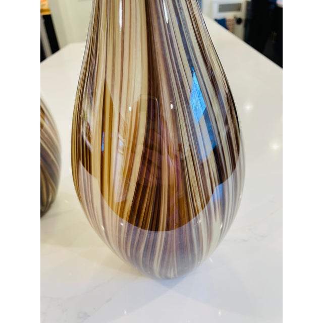 Large Murano Art Glass Vases - A Pair For Sale In Philadelphia - Image 6 of 10