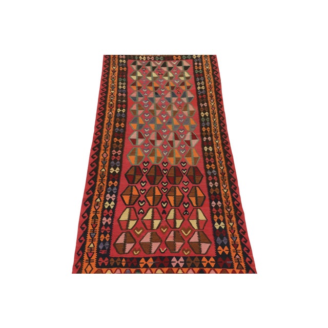 Tribal Vintage Northwest Persian Kilim in Pink With Geometric Patterns by Rug & Kilim For Sale - Image 3 of 7