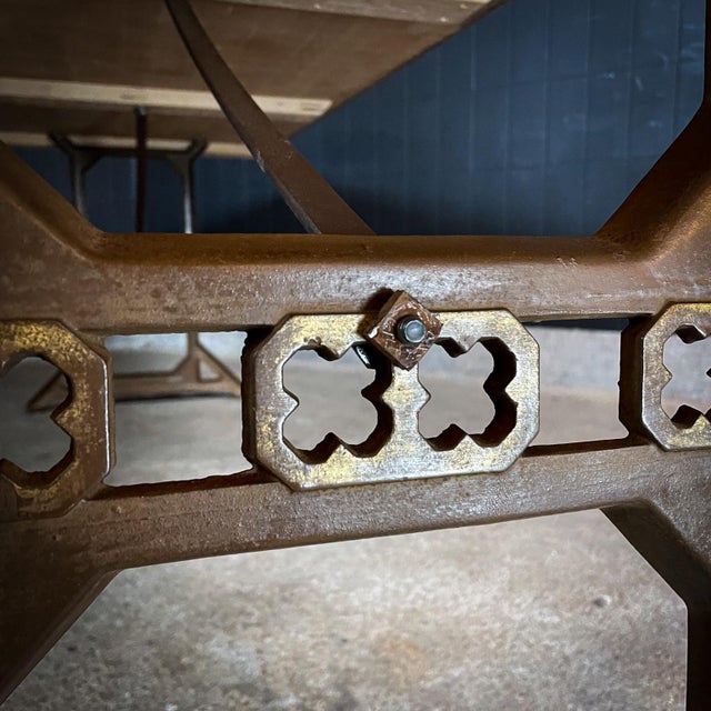 Industrial Dining Table in Beech For Sale - Image 14 of 15