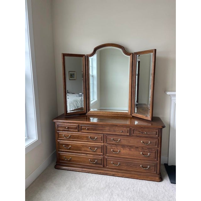 Ethan Allen Classic Manor Dresser and Mirror Chairish