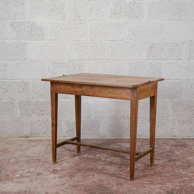 Brown Folding Writing Table in Wood For Sale - Image 8 of 15