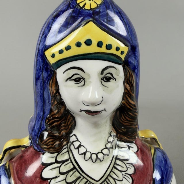 Deruta Majolica Double-Sided Vase, 1960s For Sale - Image 6 of 11
