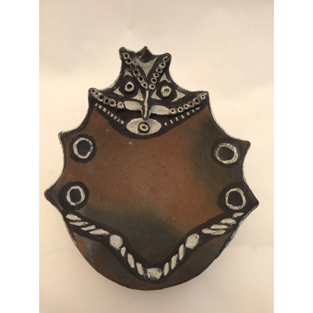 Mid 20th Century Oceanic Sepik Terracotta Painted Sculptural Dish For Sale - Image 5 of 5