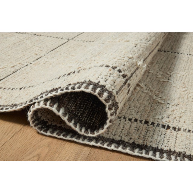 Transitional Amber Lewis x Loloi Bowie Ivory / Mocha 2'-9" x 12'-0" Runner Rug For Sale - Image 3 of 5