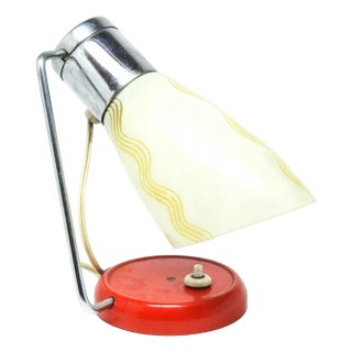 Czechoslovakian Art Deco Bedside Lamp from Napako, 1950s For Sale