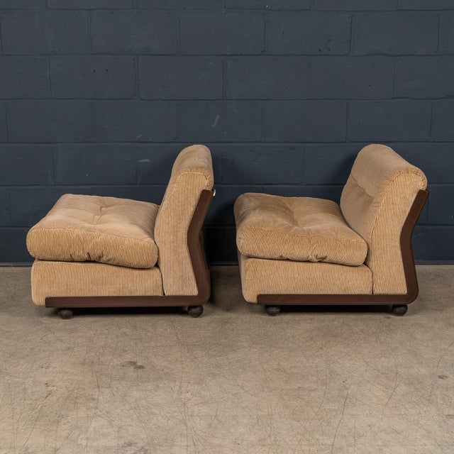 Brown Vintage Italian Amanta Modular Sofa by Mario Bellini for B&B Italia, 1980, Set of 5 For Sale - Image 8 of 18
