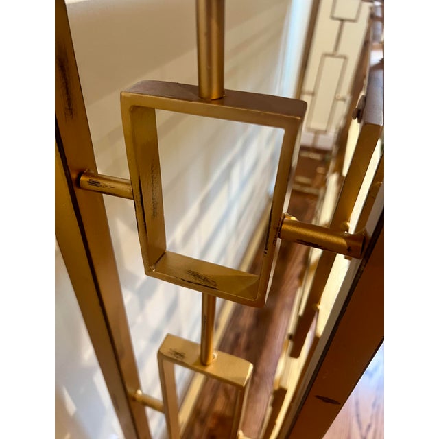 Metal Global Views Open Block Console Table - Gold For Sale - Image 7 of 10