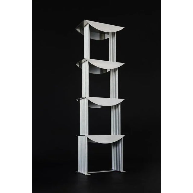 Standing Shelf in Stainless Steel by Sashaxsasha For Sale - Image 12 of 16
