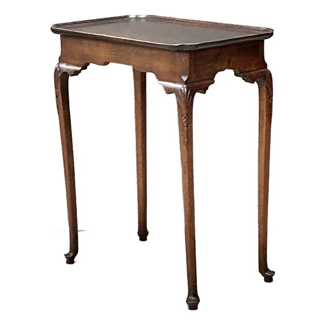 Vintage Carved Clam Shell Tea Table For Sale
