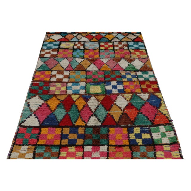 Traditional Vintage Azilal Moroccan Rug With Polychromatic Patterns by Rug & Kilim For Sale - Image 3 of 7