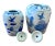 Pair of Blue and White Porcelain Ginger Jars A striking duo of hand-painted porcelain ginger jars featuring traditional...