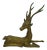 Vintage Sarreid Brass Deer Figurine Reclining With Brass Details For Sale