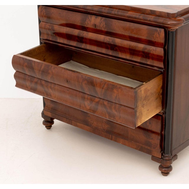 Biedermeier Flame Mahogany Commode For Sale In New York - Image 6 of 8
