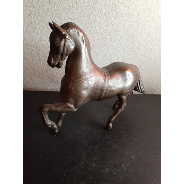 1960s Solid Bronze Gallop Horse Sculpture For Sale - Image 4 of 7