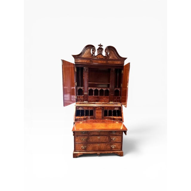 1990s 1990s Alfonso Marina Spanish-Colonial Secretary Desk For Sale - Image 5 of 11
