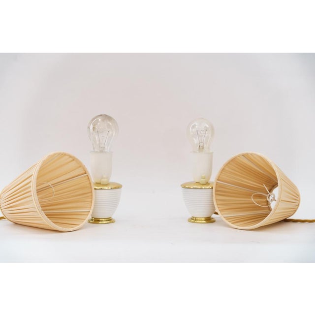 Rupert Nikoll Table Lamps with Fabric Shades by Rupert Nikoll, Vienna, 1950s, Set of 2 For Sale - Image 13 of 15