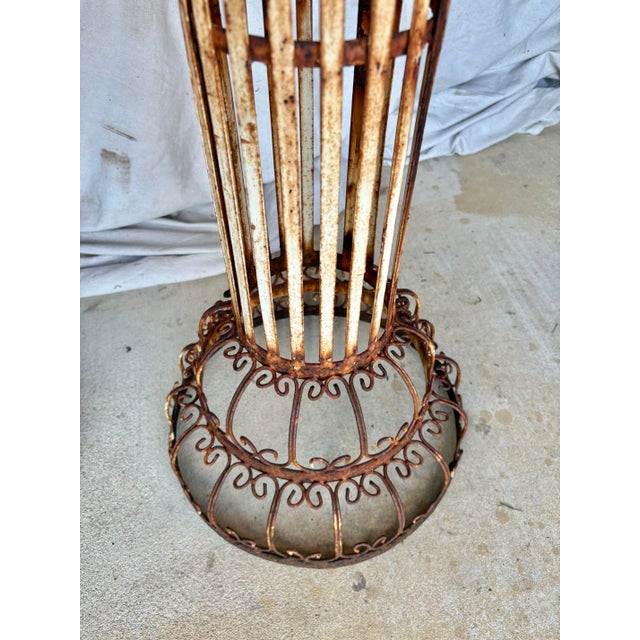 Mid 20th Century French Style Iron Scrollwork Plant Stands - A Pair For Sale - Image 11 of 12