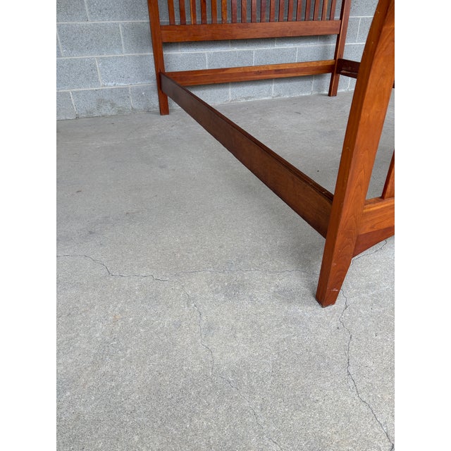 Pennsylvania House Pennsylvania House Queen Size Cherry Slatted Sleigh Bed Frame For Sale - Image 4 of 8