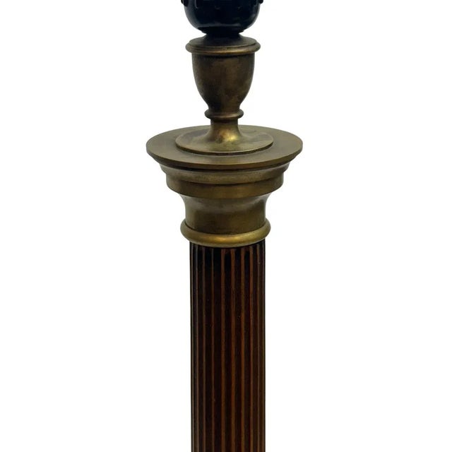 Mid-Century Modern Mid 20th Century Brass Column Lamp For Sale - Image 3 of 4