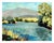 Mid Century Northern California Mountain Lake Landscape Serene landscape by Margot Wilson Lowe (American, 20th Century)....