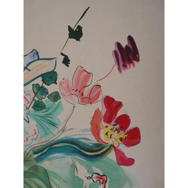 Raoul Dufy, Little Wild Flowers, 1953, Original Lithograph For Sale - Image 5 of 7