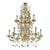 Ornate Imperial Venetian Chandelier With Gold Curled Murano Glass For Sale