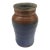 MCM Blue & Orange Glazed Decorative Ceramic Vase/Vessel For Sale