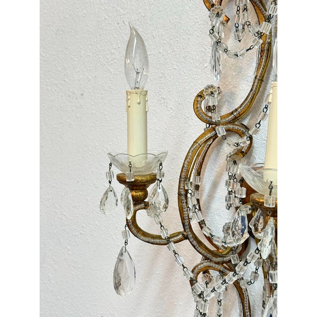 1960s Single Vintage Beaded Wall Sconce For Sale - Image 5 of 8