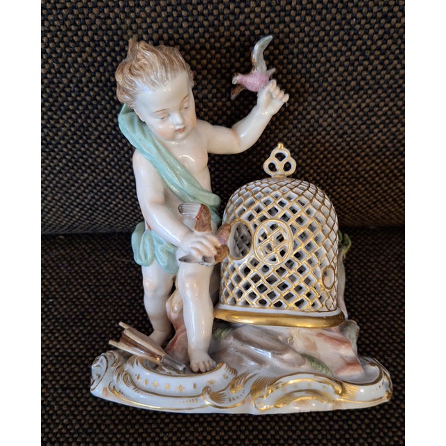 Ceramic Antique Porcelain Figure from Meissen, 1890s For Sale - Image 7 of 9