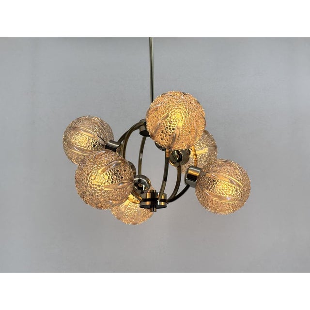 Space Age Brass Ceiling Lamp by Richard Essig, 1970s For Sale - Image 4 of 18