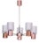 Mid-Century Chandelier in Chrome, Steel, Copper, and Glass, Czech, 1960s For Sale
