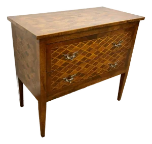 Lewis Ferrel Mittman Harlequin Walnut Parquetry Commode