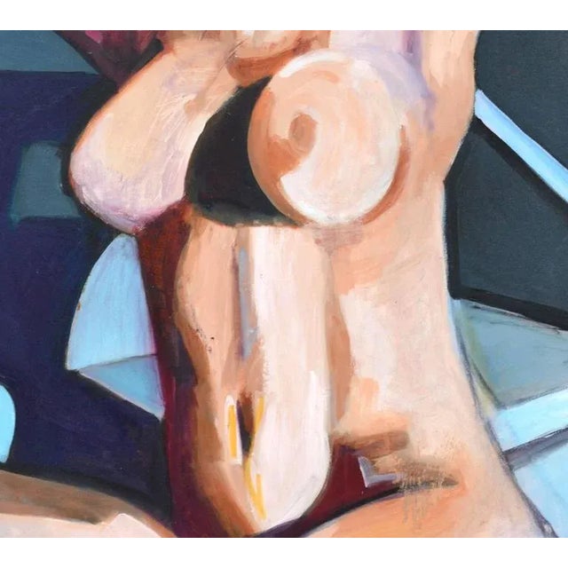 Unique expressionist nude figure by Michael Eggleston (American, 20th Century). From a collection of his works. Unframed....