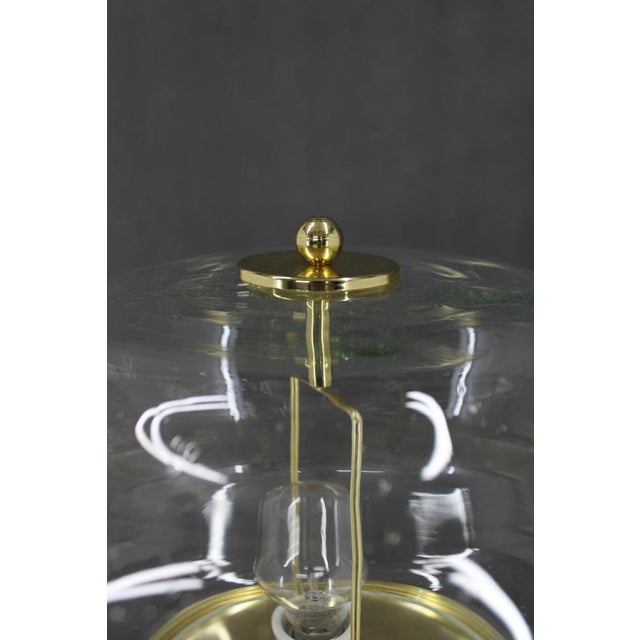 Glass Brass Floor Lamps attributed to Kamenicky Senov, Czechoslovakia, 1970s, Set of 2 For Sale - Image 17 of 18
