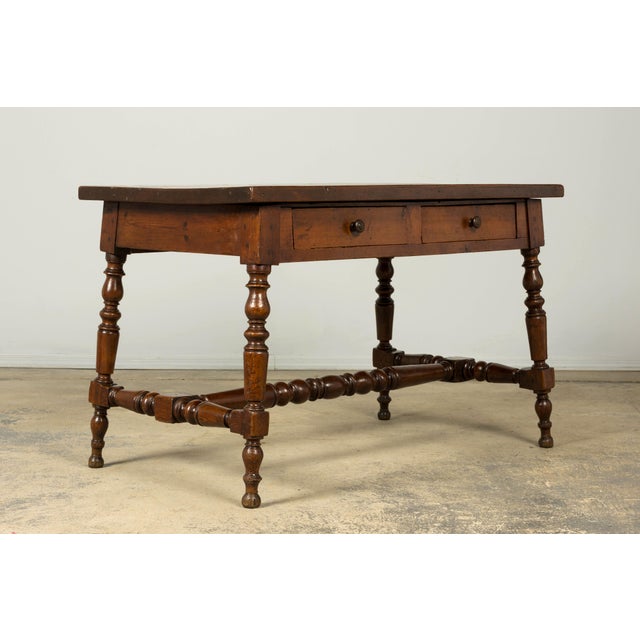 Late 19th Century French Provincial Oak Writing Table For Sale - Image 14 of 18