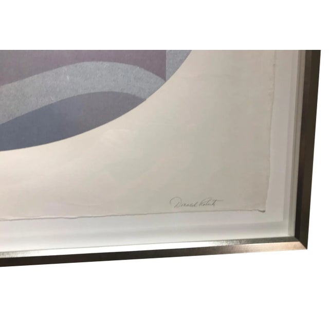 Wood Abstract Postmodern Style Serigraph From the Ellipsoid Series by Donald Roberts, Framed For Sale - Image 7 of 9