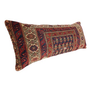 Handwoven Tribal Navy Blue Throw Rug Pillow Cover -16'' X 40'' For Sale